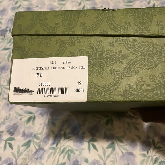 COPY - been worn   Gucci leather and canvas espadrilles, with brand sho… - Picture 3 of 8